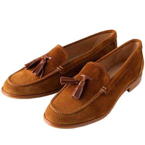 tan suede loafer